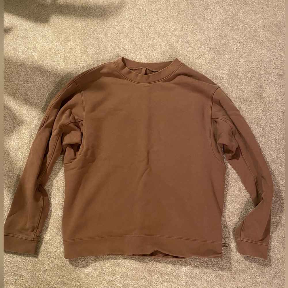 Mens lululemon Pullover longsleeve cotton crewneck sweater dusty rose size small